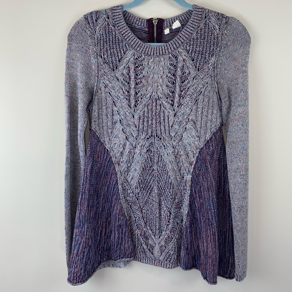 Moth Anthropologie Purple Knit Sweater XS Excellent Pre-owned Condition